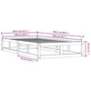Lechnical Bed Frame White 100x200 Solid Wood,Bed Frame,Bed Frame Modern S2A8