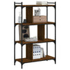 Lechnical Bookcase 4-Tier Brown Oak 76x32x123 Engineered B1B9