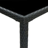 5 Piece Garden Bar Set with Cushions Poly Rattan Black vidaXL