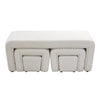 Boucle Window Seat Bed End Sofa Chair Chaise Lounge Nested Bench Pouffe Bedroom