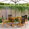 Reclining Garden Chairs 4 pcs Black Solid Wood Acacia K9P8