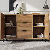 Wooden Sideboard with 2 Doors and 3 Drawers Buffet Storage Cabinet Cupboard