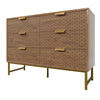 6 DRAWERS CHEST OF DRAWERS DRESSER TALL WIDE BEDSIDE CABINET BEDROOM FURNITURE
