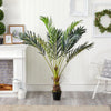 Artificial Palm Plant Fake Tree Potted Home Office Décor, 120cm4ft Height, Green