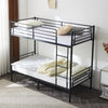 Iron Heavy Stable Bunk Bed Frame Single Loft Sleeper Bed Frame with Ladder Black