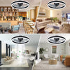 LED Ceiling Fan Light Dimmable LivingRoom Chandelier Lamp With Remote Control