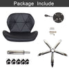 Computer Desk Chair Office Cushioned Chair Chrome Legs Swivel Fabric/PU/Velvet