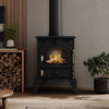 Fireplace Cast Iron Heater Home Log Burning Flame Effect Living Room Stove 4500W