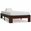 Bed Frame Dark Brown Solid Pine Wood 100x200 G0Z7