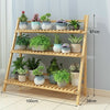 100cm Bamboo Plant Stand Outdoor Indoor Flower Stand Folding Corner Shelf Garden