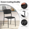 4 pcs Stackable Kitchen Chairs Plastic Chairs Set Dining Room-Black