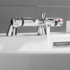 Bathroom Thermostatic Bath Shower Mixer Taps Deck Mounted Chrome Valve Bar Tap