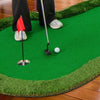 5 x 10 FT Indoor Outdoor Golf Putting Green Mat with 3 Holes-Green