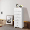 Chest of Drawers Free Standing 6 Drawers Wooden Storage Cabinet W/ Metal Handles