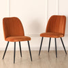 Set of 2,4,6 Velvet Suede Dining Chairs Upholstered seat Ergnomic with Metal Leg