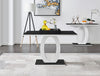 Giovani 4 Black White High Gloss Glass Dining Table