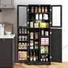 Costway Kitchen Pantry Storage Cabinet 161cm Tall Freestanding Cupboard w/Doors