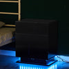 Multi-type Modern High Gloss Bedside Table Storage Drawer Nightstand Cabinet LED