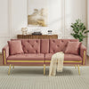 MODERN VELVET SOFA BED 2 SEATER CLICK CLACK SOFA SETTEE COUCH FOR LIVING ROOM