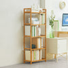 5 Tier Ladder Bookcase Shelving Unit Wooden Open Shelves Display Rack 128cm Tall