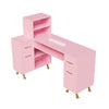Professional Manicure Table Salon Nail Station Beauty Desk with Nailpolish Shelf