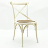 Cream Cross Back Dining Chair Set of 6 Comfortable & Stylish Wooden Home Cafe