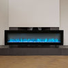 40 INCH Freestand Electric Wall Mount LED Fireplace Wall Inset Into Fire Crystal