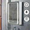 Illuminated LED Bathroom Mirror Cabinet LED Clock/Sensor/Sensor/Shaver Socket