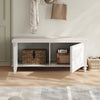 Large White Shoe Rack 2 Door Shoes Storage Cabinet Bench Hallway Ottoman