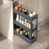 2/3Tier Pull Out Aluminum Basket Kitchen Cabinet Larder Organizer Cupboard Units