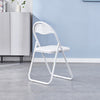 Set of 2 Folding Chair Padded Faux Leather Chair Home Office Dining Chairs