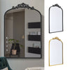 Arched Mirror Home Garden Decor Gold/Black Metal Distressed Hanging Wall Mounted