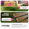 Wooden Garden Bench Seat Steel Wood Balcony Outdoor Weatherproof Furniture New