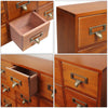 Desktop Wooden Jewelry Box Chest Drawers Cabinet Small Trinket Case Storage Unit