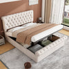 Ottoman Gas Lift Storage Bed 5ft King Bed Chesterfield Upholstered Bed Frame
