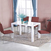 Modern Rectangular Dining Table White High Gloss MDF Wood Kitchen 120x80x75cm