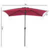 Rectangle Banana Garden Parasol 2x3M Umbrella Sun Shade Outdoor Patio Crank Tilt