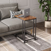 Side Table C Shaped for Sofa Coffee End Tables for Living Room Bedside Tables