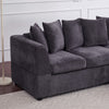 Modern L-Shaped Corner Sofa 3 Seater Armchair Couch With Storage Chaise 6 Pillow