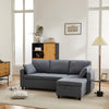 Pull Out Sofa Bed L Shape Corner Sofa with Reversible Chaise with Storage Grey
