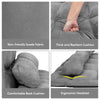 3 IN 1 Folding Lazy Sofa Bed Floor Sleeper Seat 6-Position Adjustable 2 Pillows