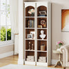 5-Tier Corner Bookshelf, 180cm Tall Freestanding Narrow Bookcase with Storage