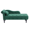 Tufted Fabric Chaise Sofa Lounge Chair Bed Nailhead Trim Armrest Chaise Longue