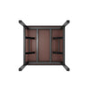 Square Foldable Dining Table Compact Kitchen Dining Room Wooden Table Metal Legs