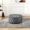 Chesterfield Linen Footstool Bench Coffee Table Pouffe Storage Ottoman Pouffe
