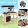 Kids Mud Kitchen Playset Wooden Pretend Play Kitchen Toy Set