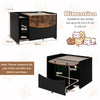Cat Litter Box Enclosure Indoor Cat House Side Cabinet Nightstand w/Drawer