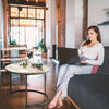 Round Nesting Coffee Table Set - Stackable Wooden Nest of Tables for Living Room