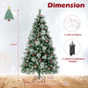 Christmas Hinged Xmas Tree 7 FT w/ 400 LED Lights & 1116 Snowy PVC Tips
