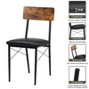 Modern Dining Table and Chairs Bench Set 4 Padded Seats Metal Frame Kitchen Home